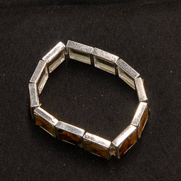 Vintage Amour Tile Stretch Bracelet - Picture 2 of 3